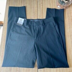 HAGGAR Mens Pants 30 x 30 Premium Dress Pant Slim Fit Stretch Black NWT